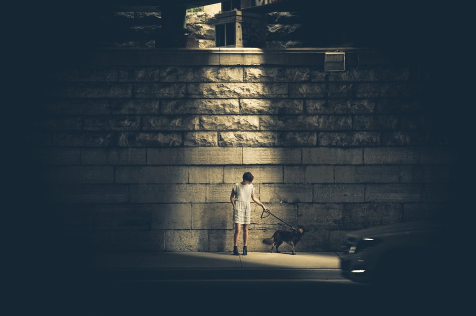 Fotografía de calle nocturna