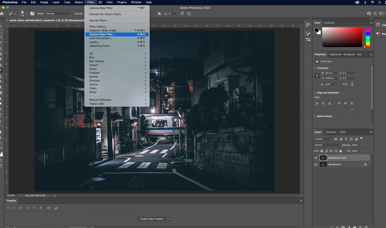 Creating a Noir Night Scene in PS and LR