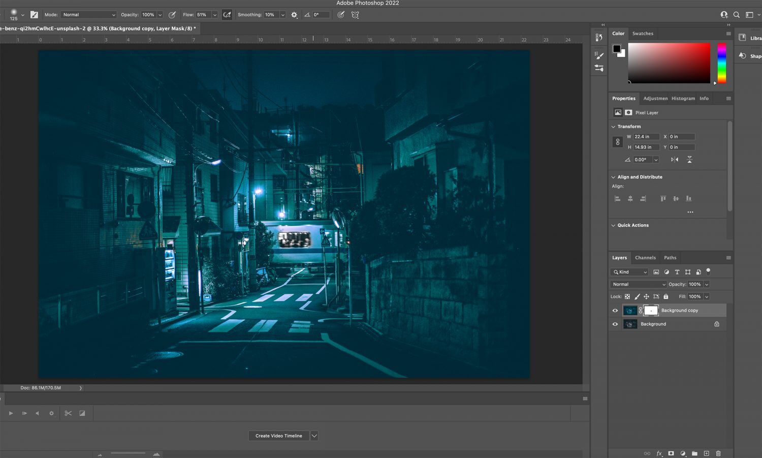 Creating a Noir Night Scene in PS and LR