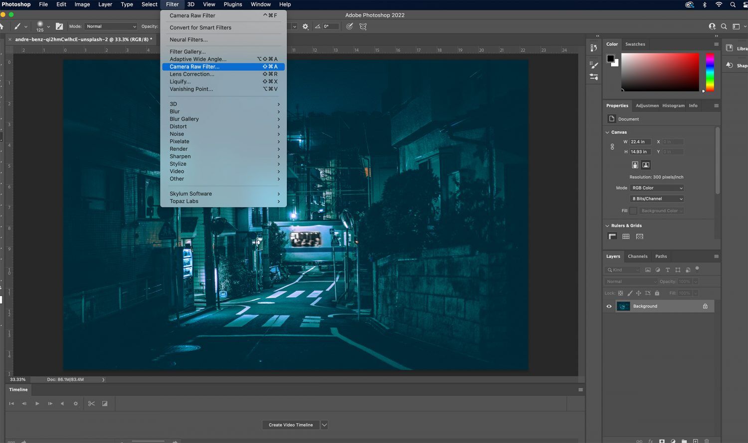 Creating a Noir Night Scene in PS and LR