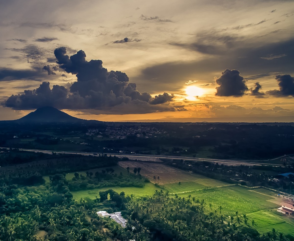 Sunset overlooking Taal Lake and Star Toolway