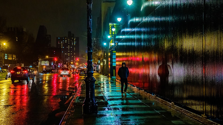 New York City Street Scenes - Rainy Night on the Lower East Side