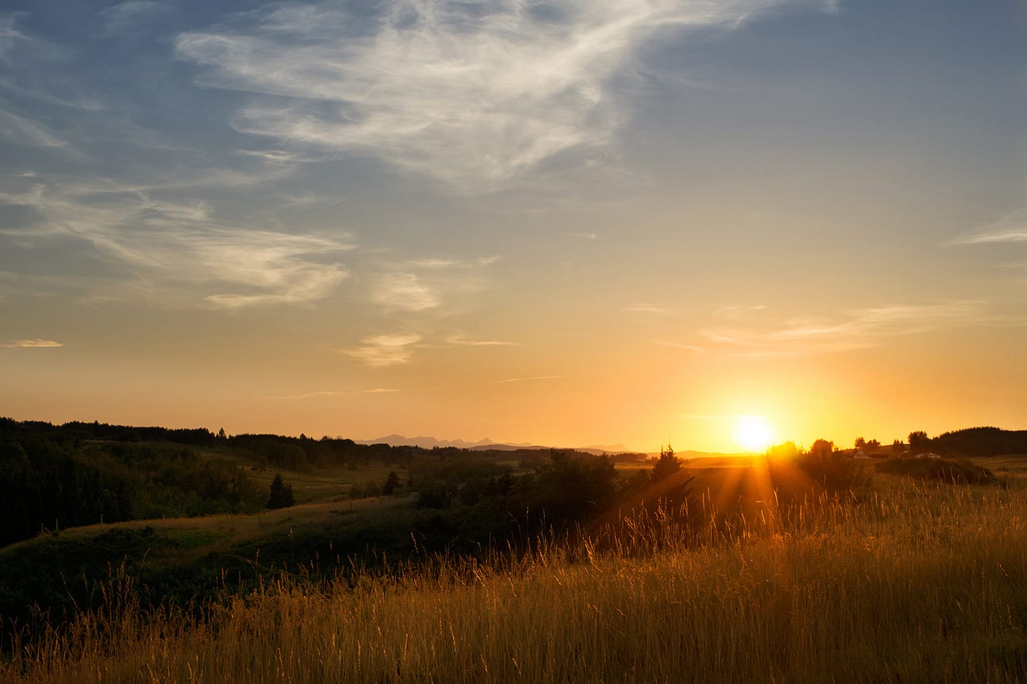 Big hill sunset