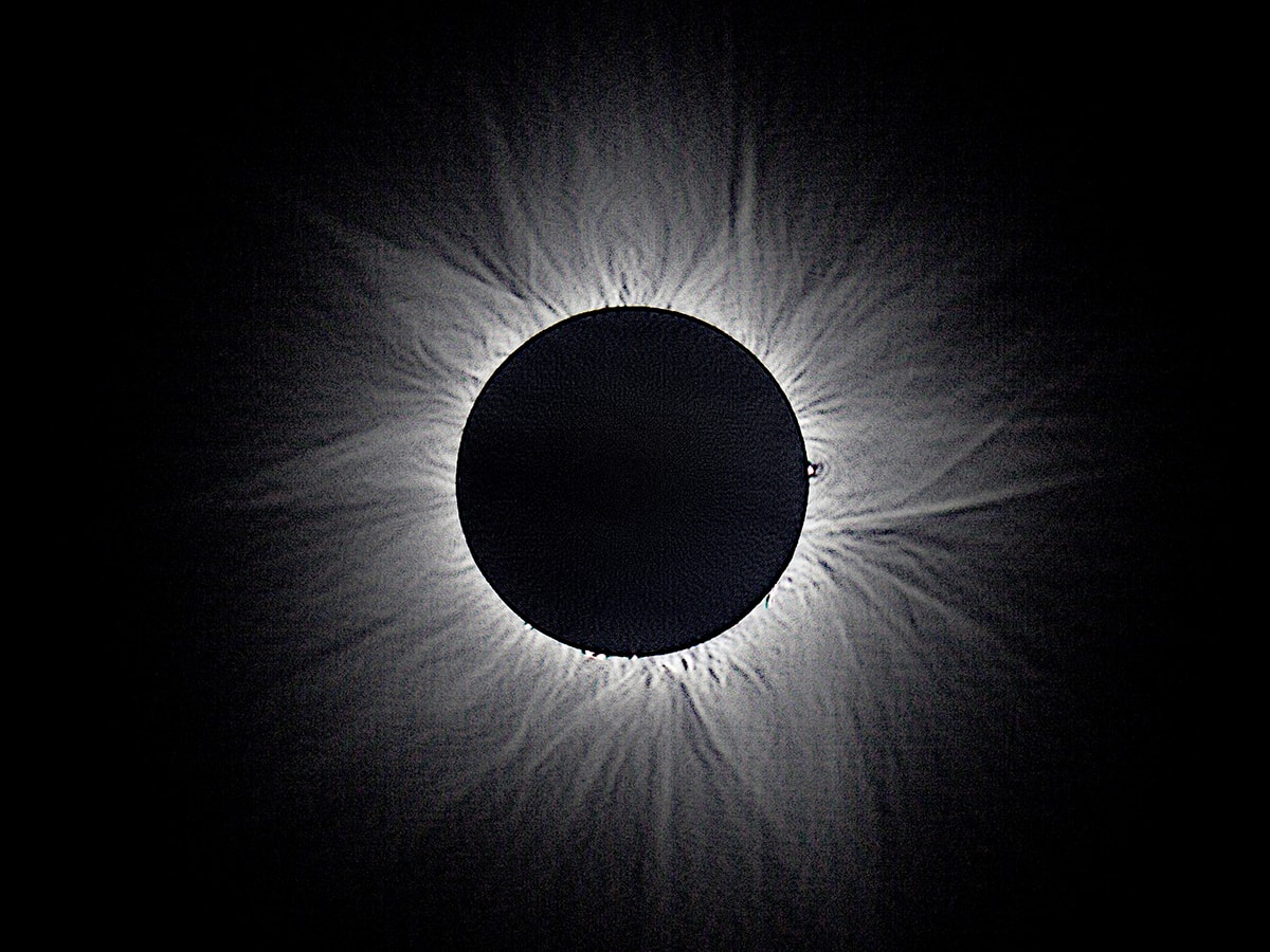 Corona detail from the 2012 total solar eclipse