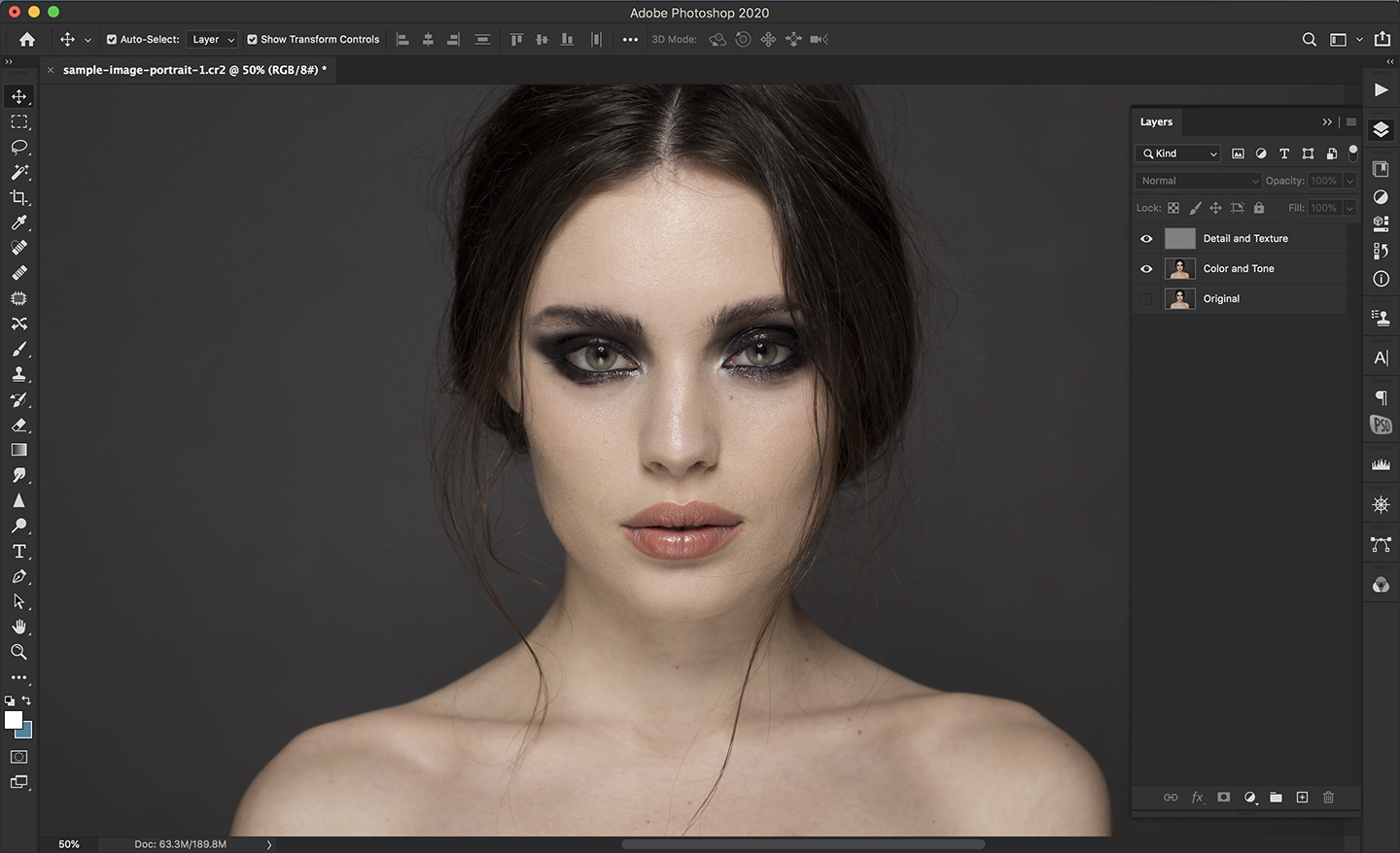 Proceed with your preferred retouching tools
