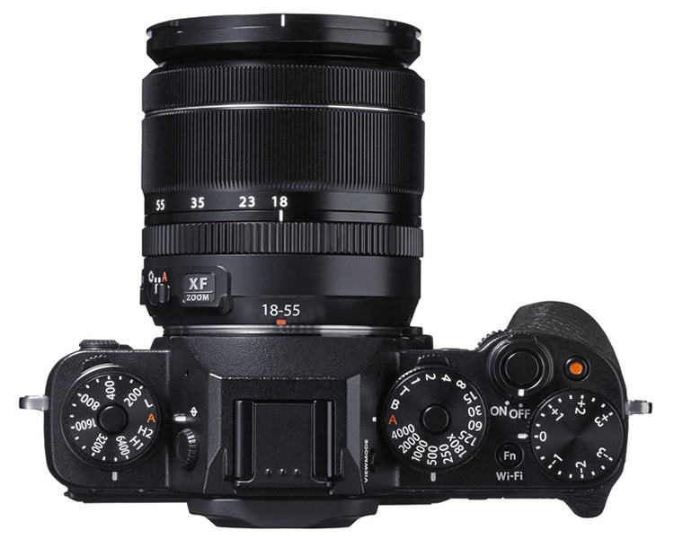Fujifilm X-T1 - Body and Kit Lens, Top View