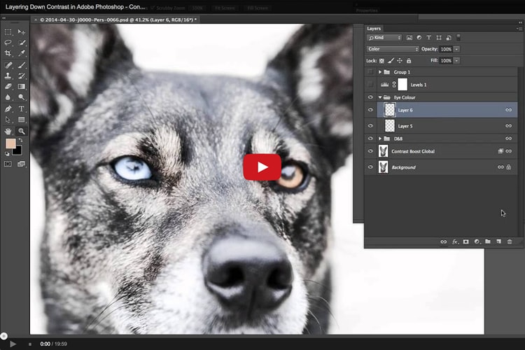 Layering Down Contrastly In Adobe Photoshop