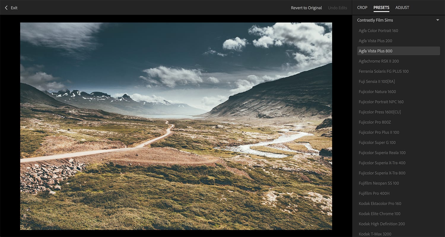 lightroom.Adobe.com-esiasetukset