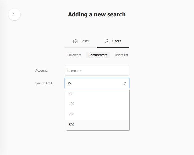 Adding a New Search