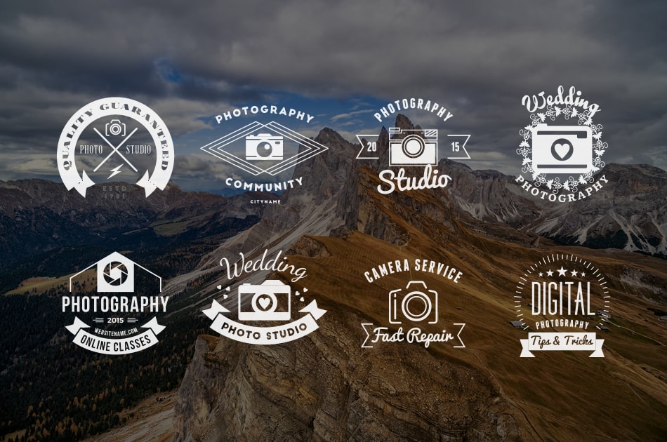 hipster photography logos