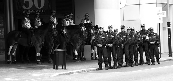 Police in Perth Australia - Photojournalism