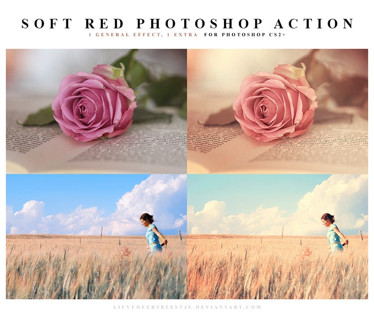 Soft Red Photoshop Action