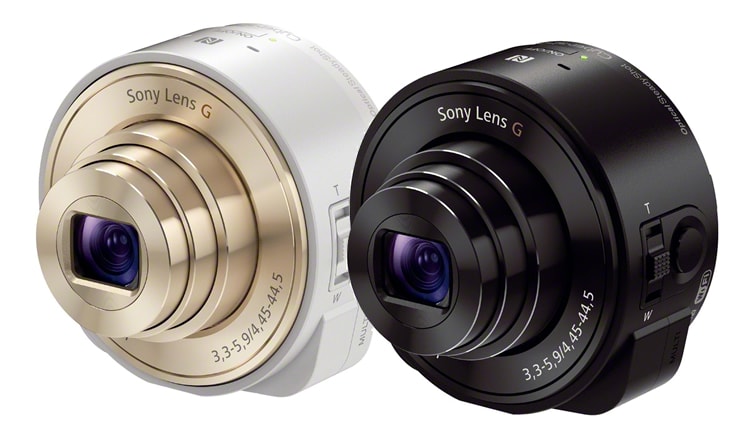 Sony QX10 in black and white
