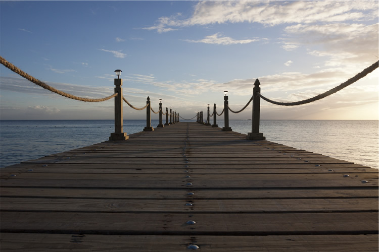 one point perspective photography dock