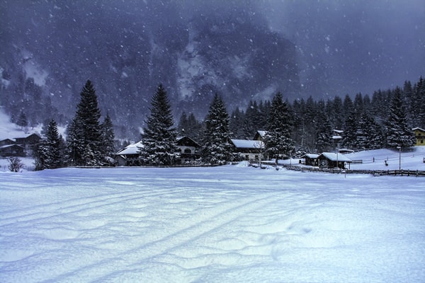 Winter wonderland Austria mountain landscape